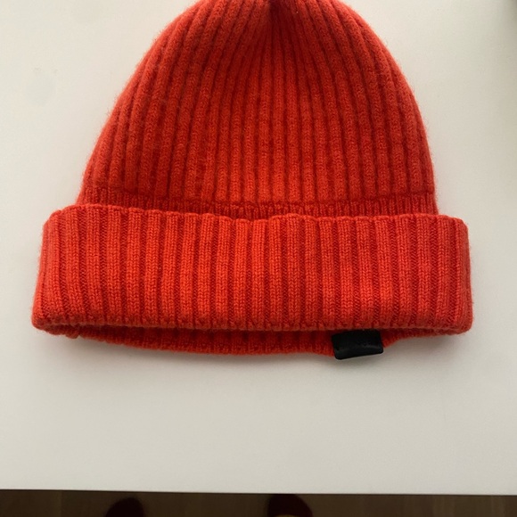 Cozy Orange Ribbed Beanie - Picture 2 of 4